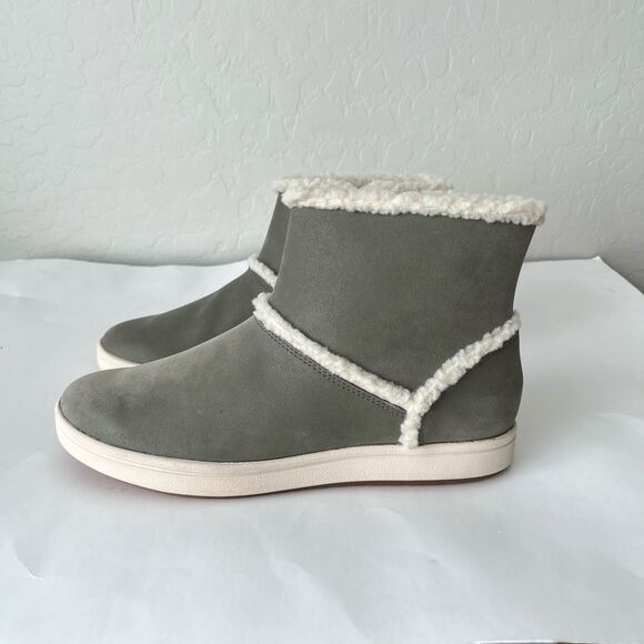 Clarks Step Glow Rose Sherpa Side Zip Boots NEW NWOT - Picture 3 of 11